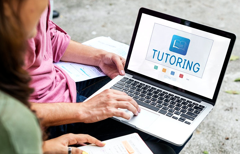 tutoring on laptop